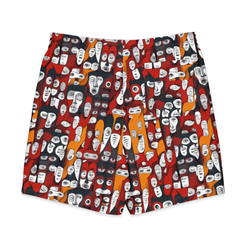 Crimson Visions on Men's Board Shorts — Back