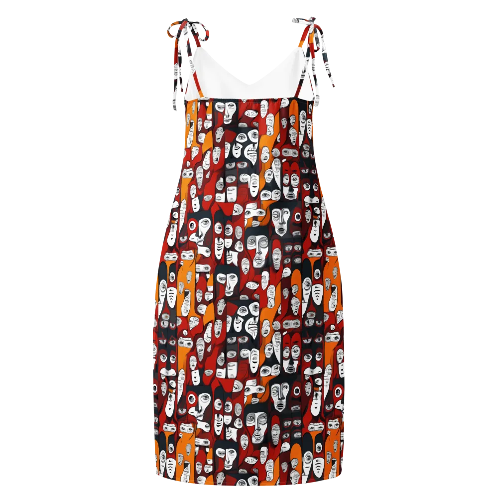 Crimson Visions on Slip Dress — Back