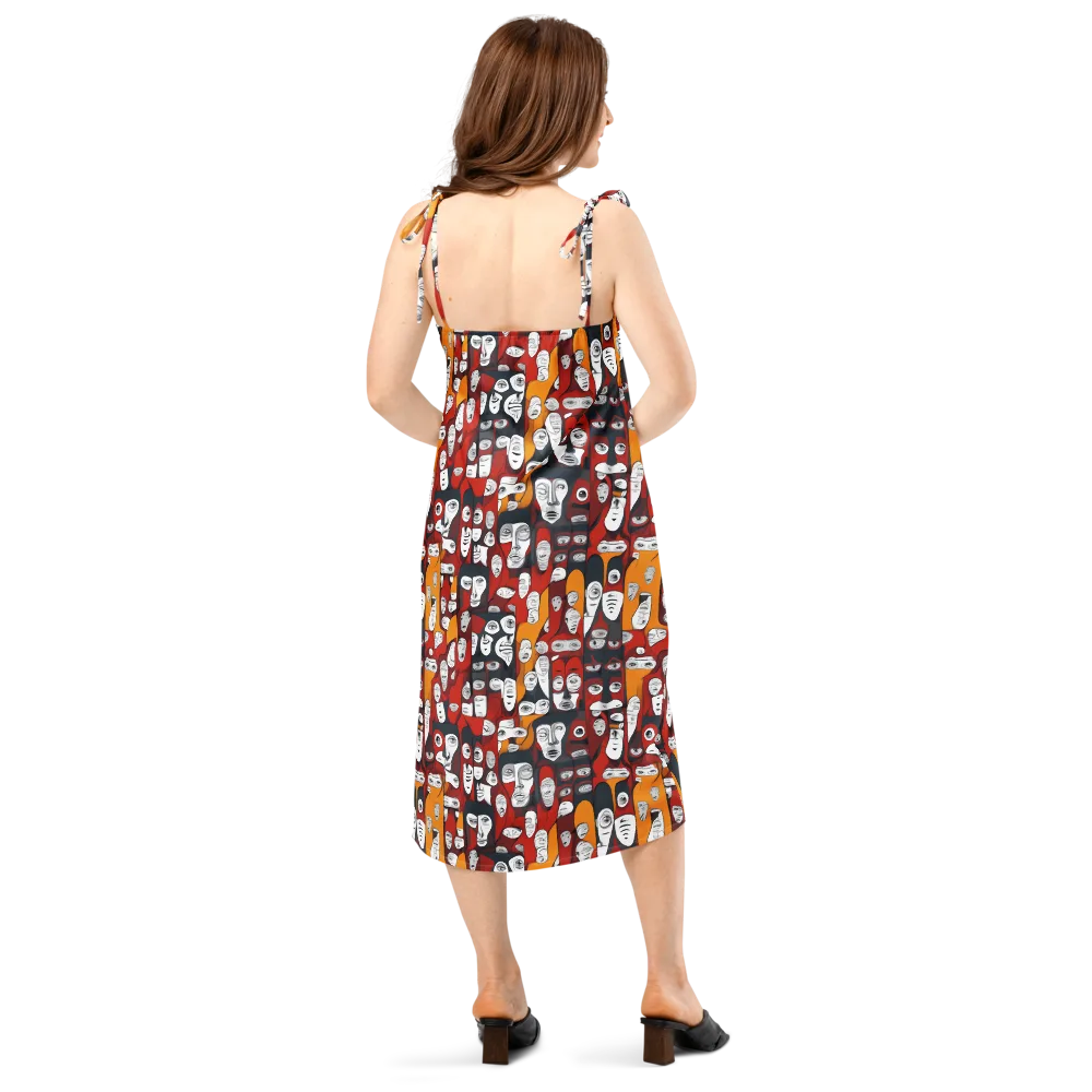 Crimson Visions on Slip Dress — Back