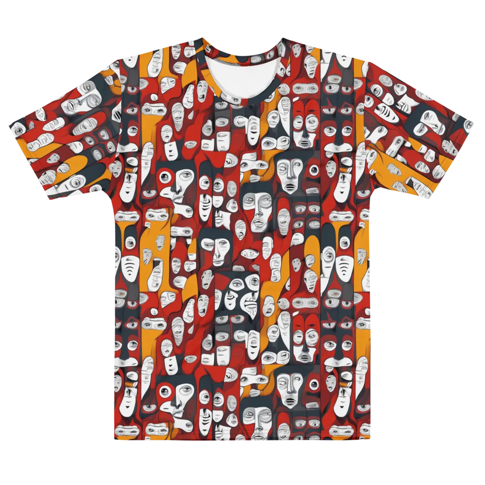 Crimson Visions on Men's Cotton Crew Neck T-Shirt — Front