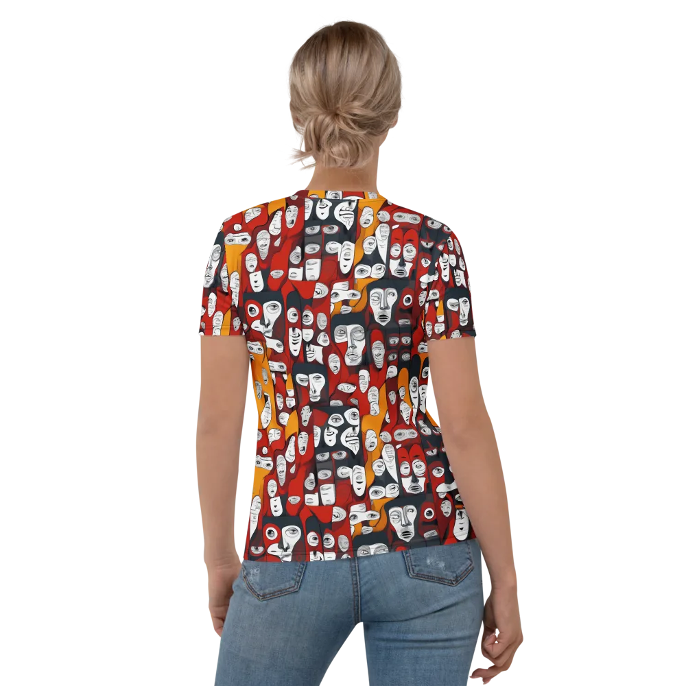Crimson Visions on Women's Crew Neck T-Shirt — Back