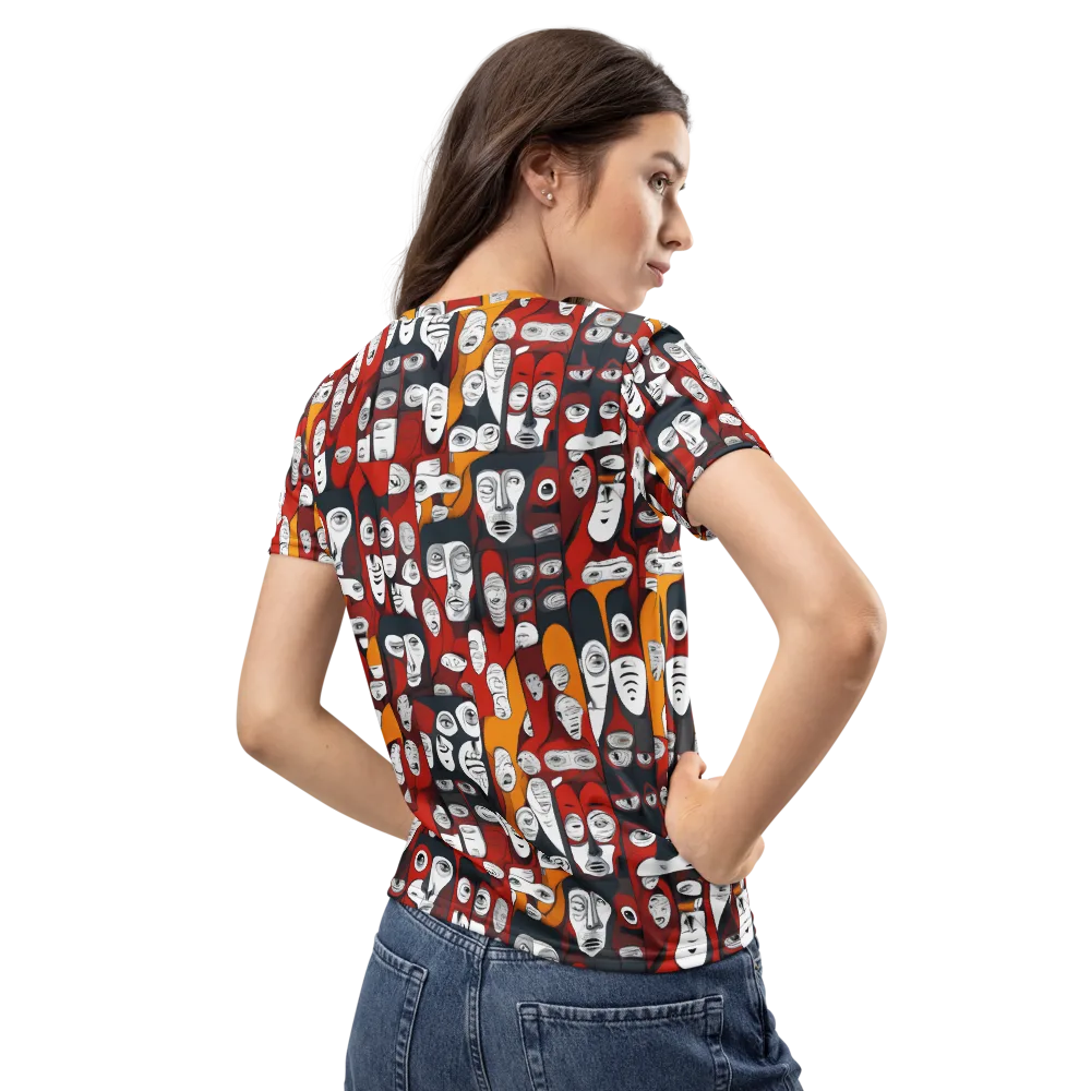 Crimson Visions on Women's Crew Neck T-Shirt — Back