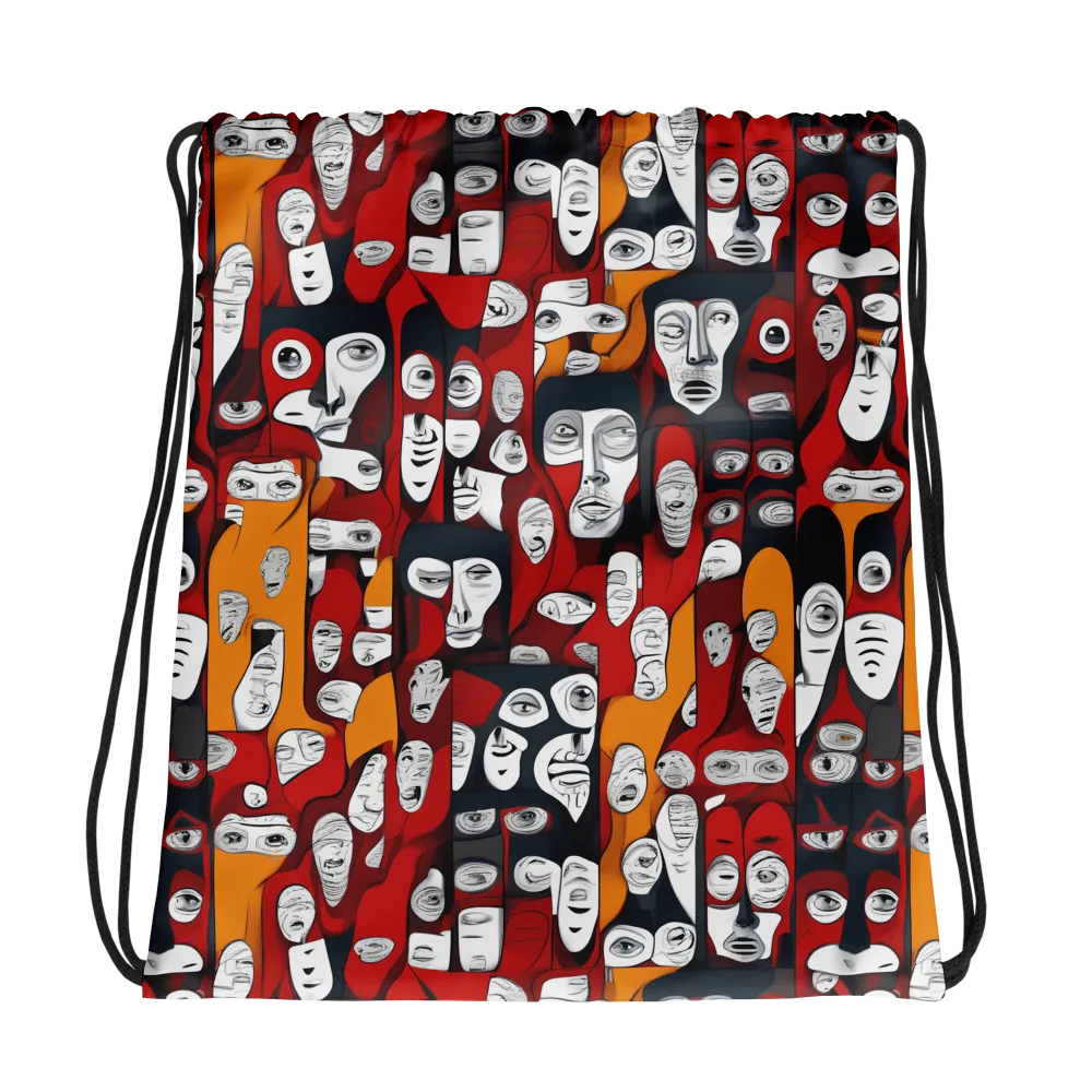 Crimson Visions on Drawstring Bag — Photo