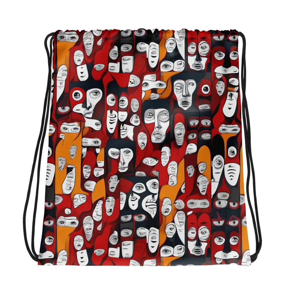 Crimson Visions on Drawstring Bag — Photo