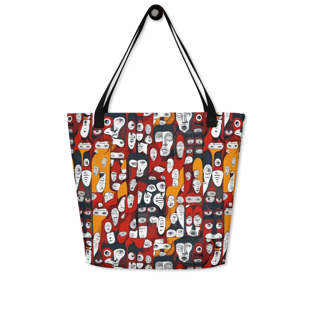 Crimson Visions on Large Tote Bag W/ Pocket — Front