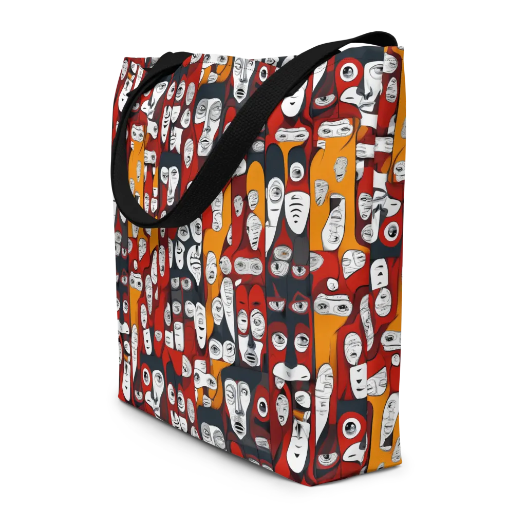 Crimson Visions on Large Tote Bag W/ Pocket — Front