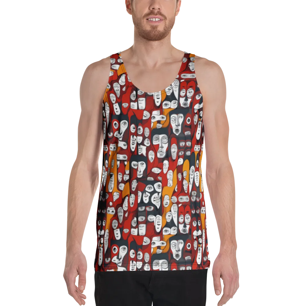 Crimson Visions on Men's Tank Top — Front