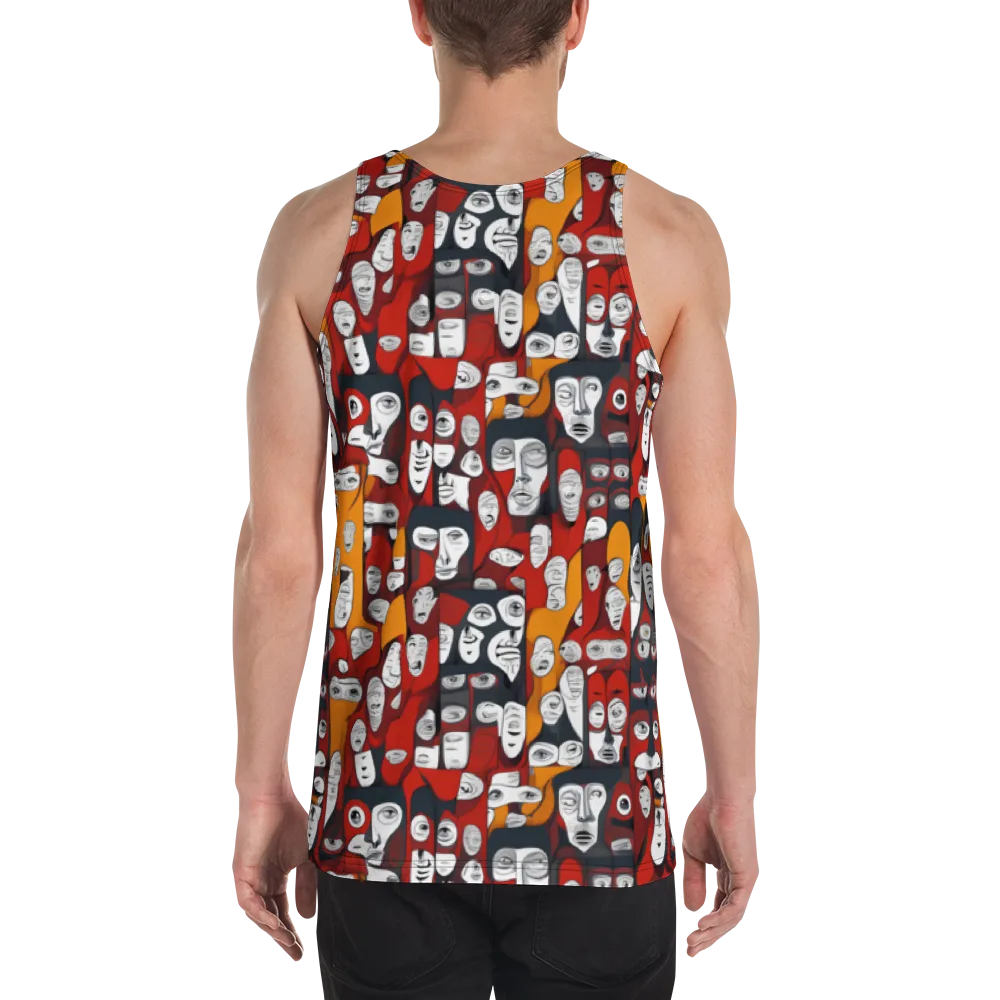Crimson Visions on Men's Tank Top — Back
