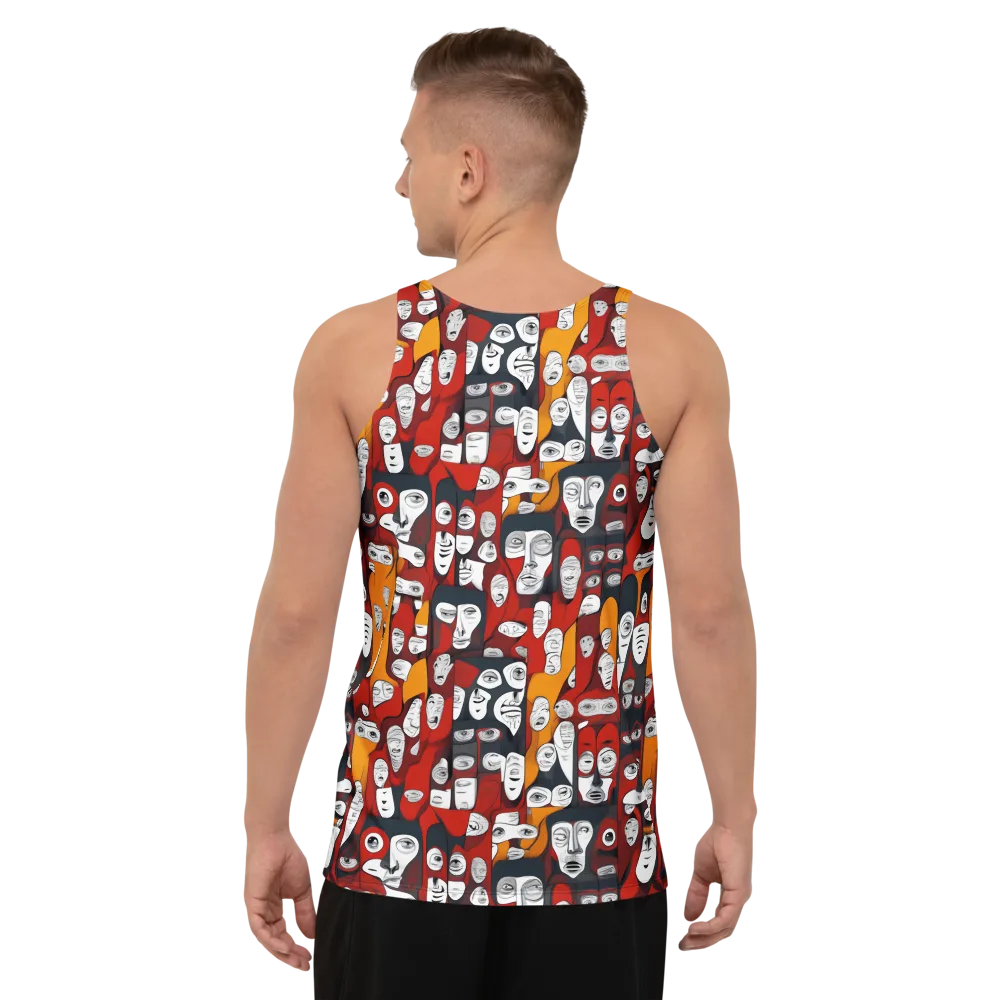 Crimson Visions on Men's Tank Top — Back