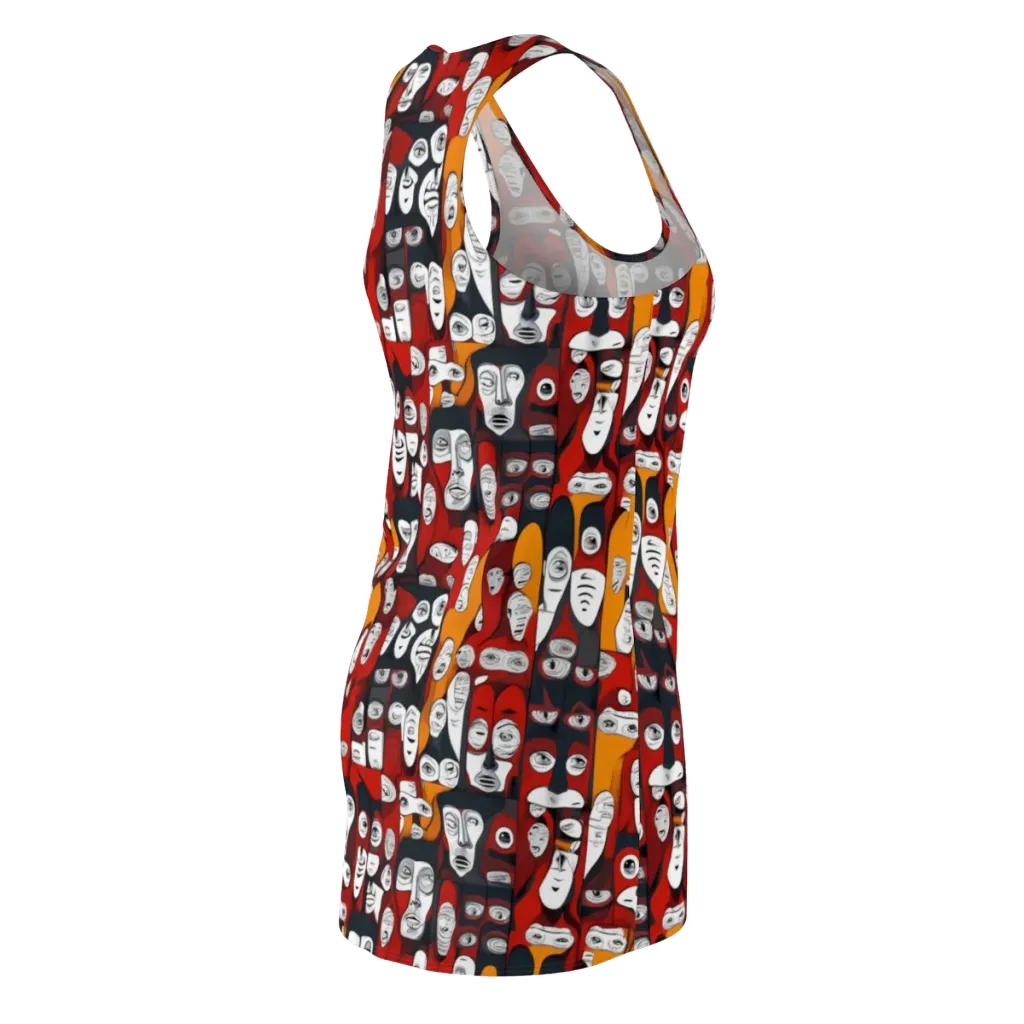 Crimson Visions on Racerback Dress — Back Side