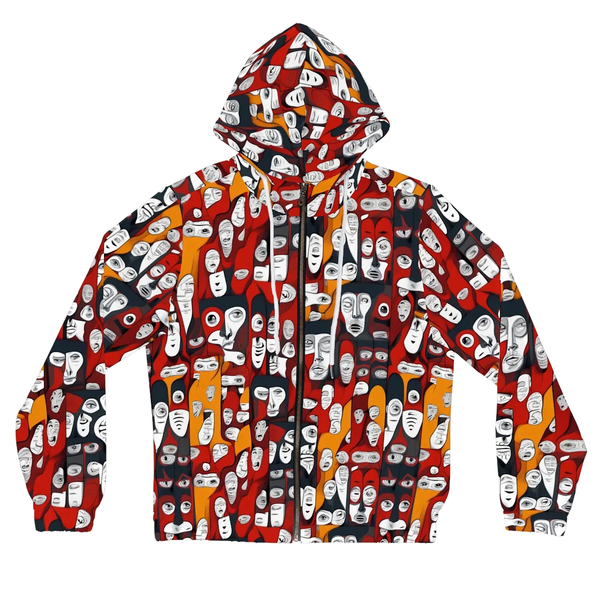 Crimson Visions on Women's Full-Zip Hoodie — Front