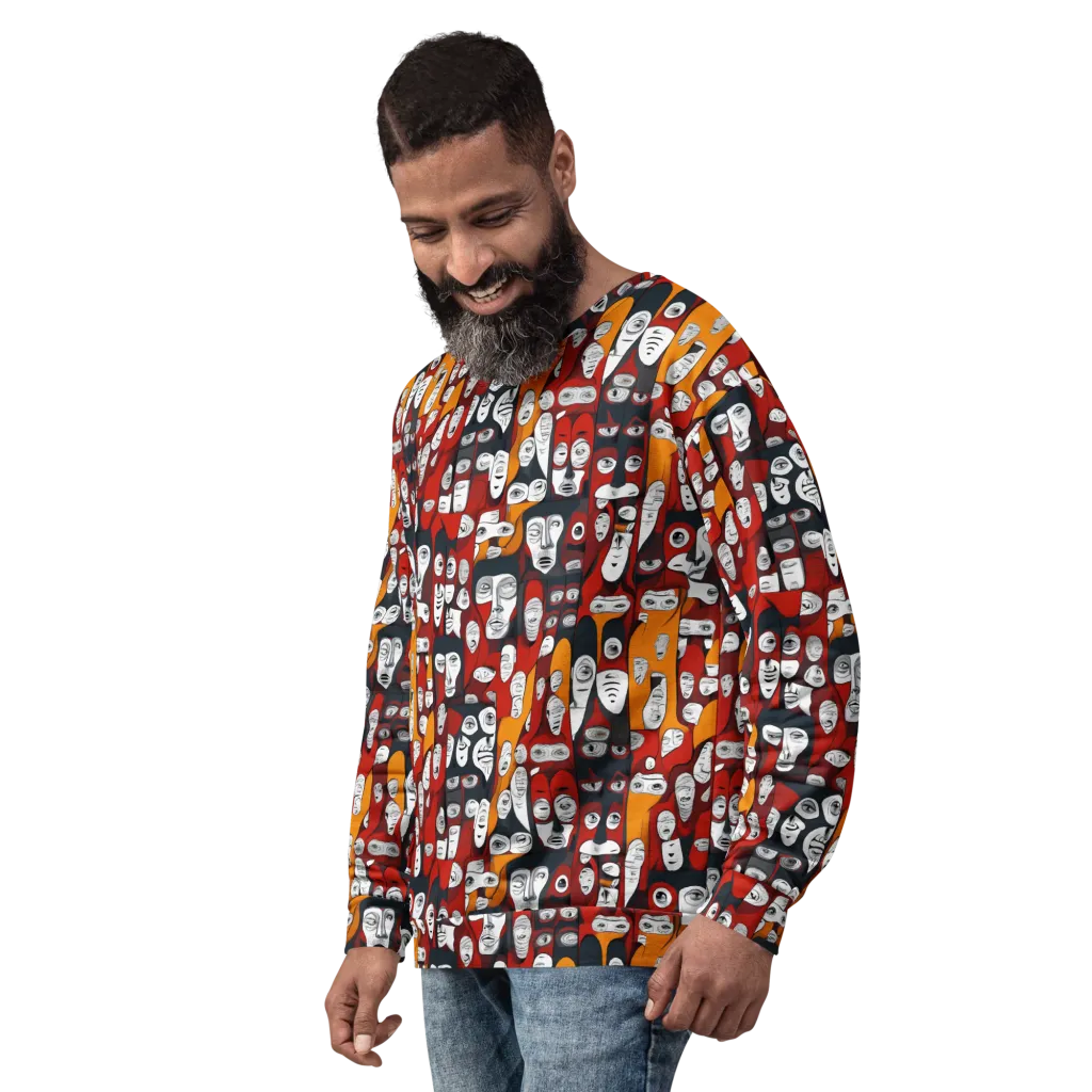 Crimson Visions on Sweatshirt — Left Front