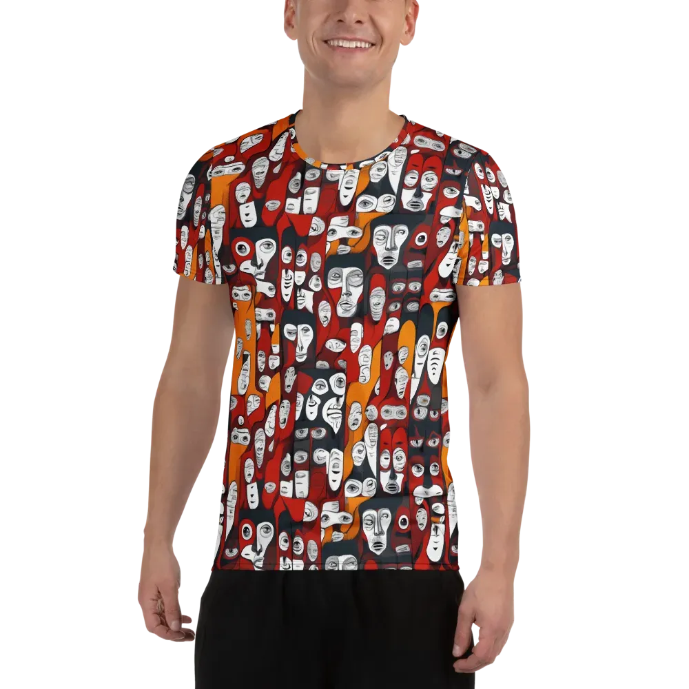 Crimson Visions on Men's Athletic T-Shirt — Front