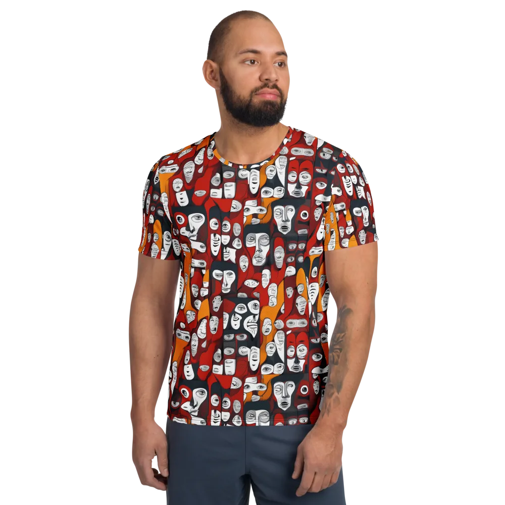 Crimson Visions on Men's Athletic T-Shirt — Front