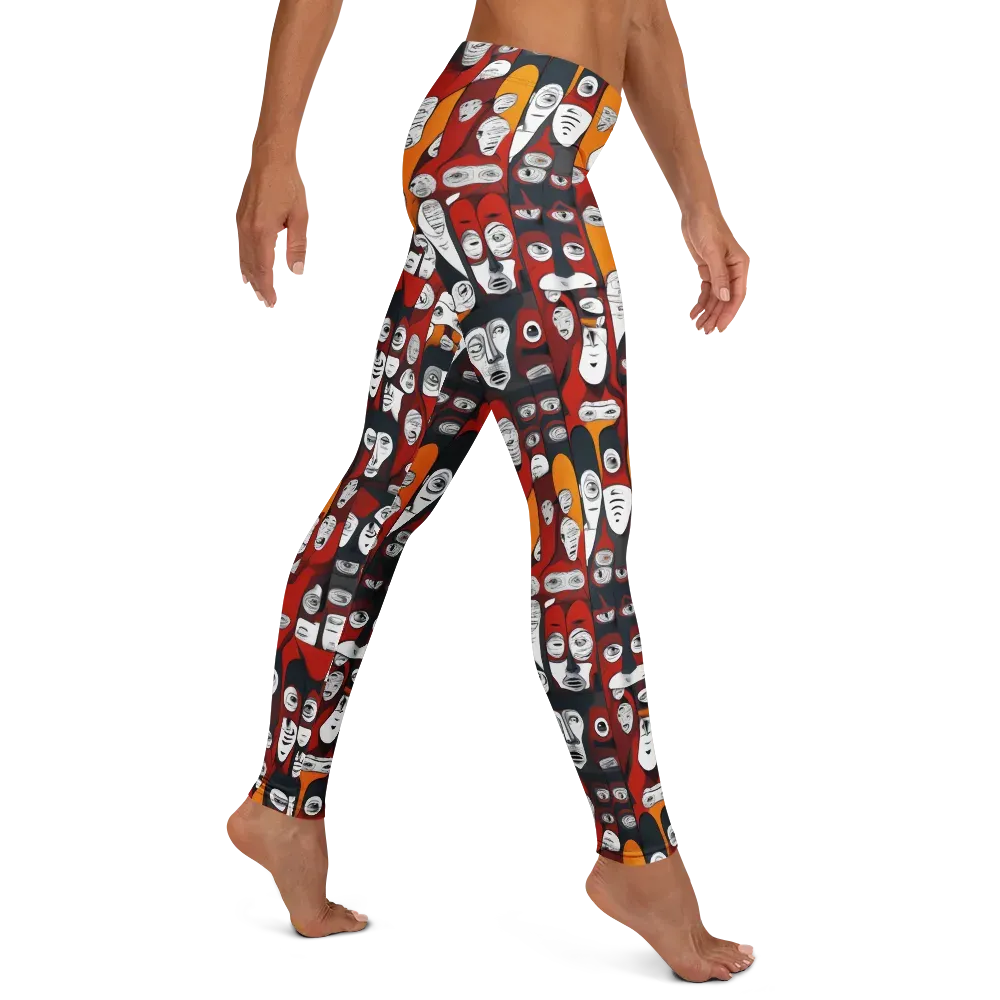 Crimson Visions on Leggings — Right