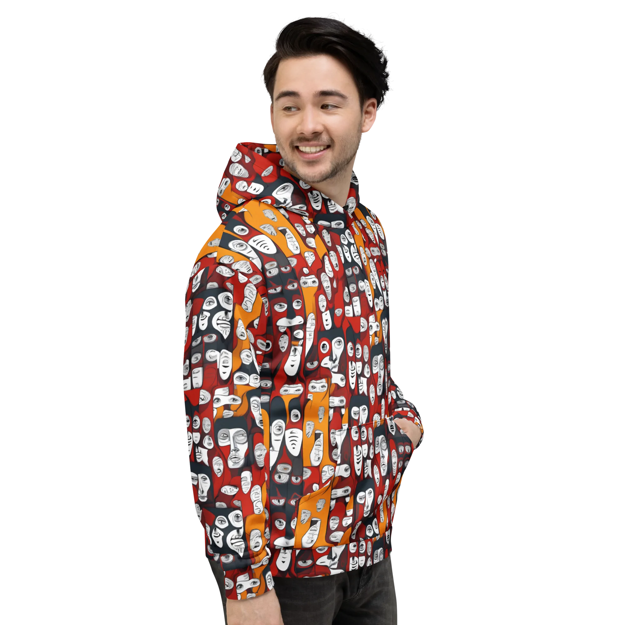 Crimson Visions on Hoodie — Right