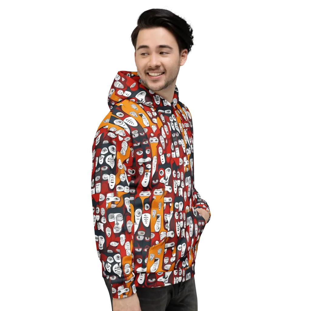 Crimson Visions on Hoodie — Right