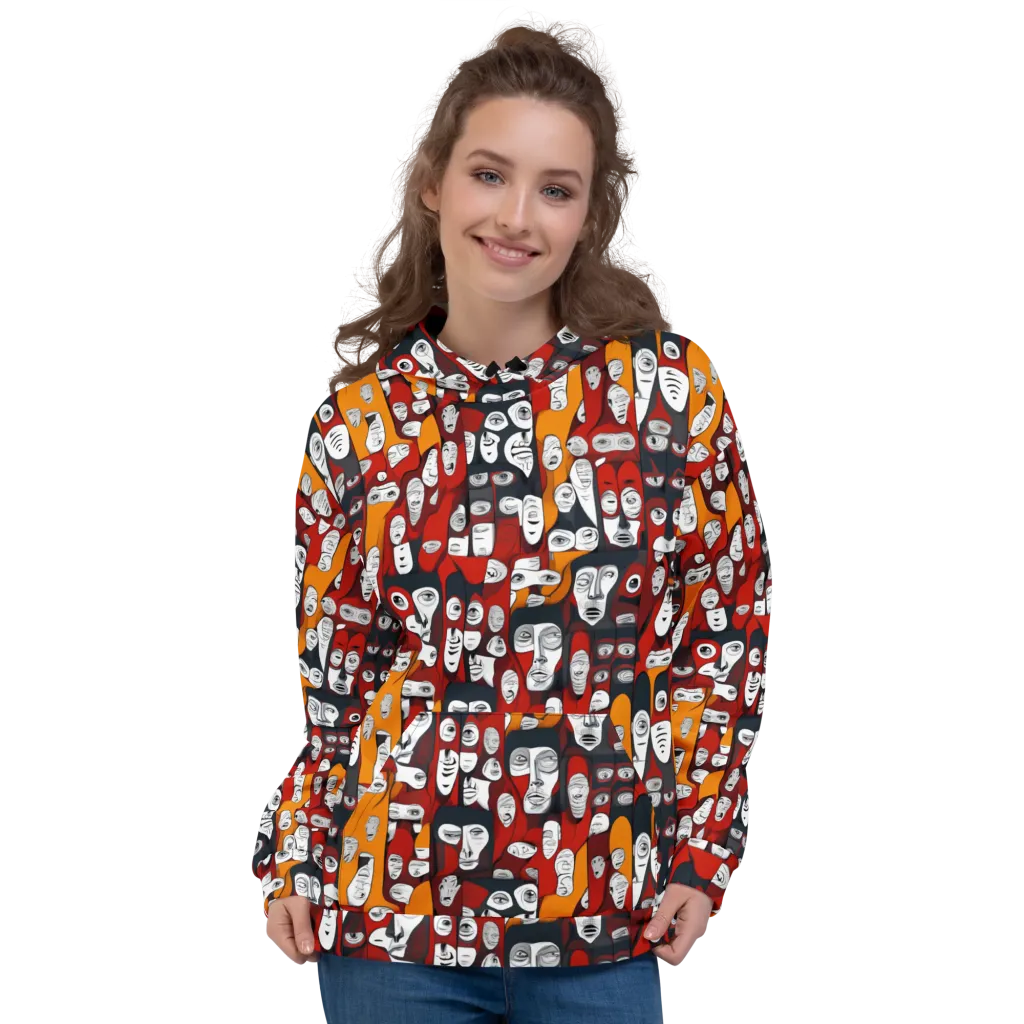 Crimson Visions on Hoodie — Front