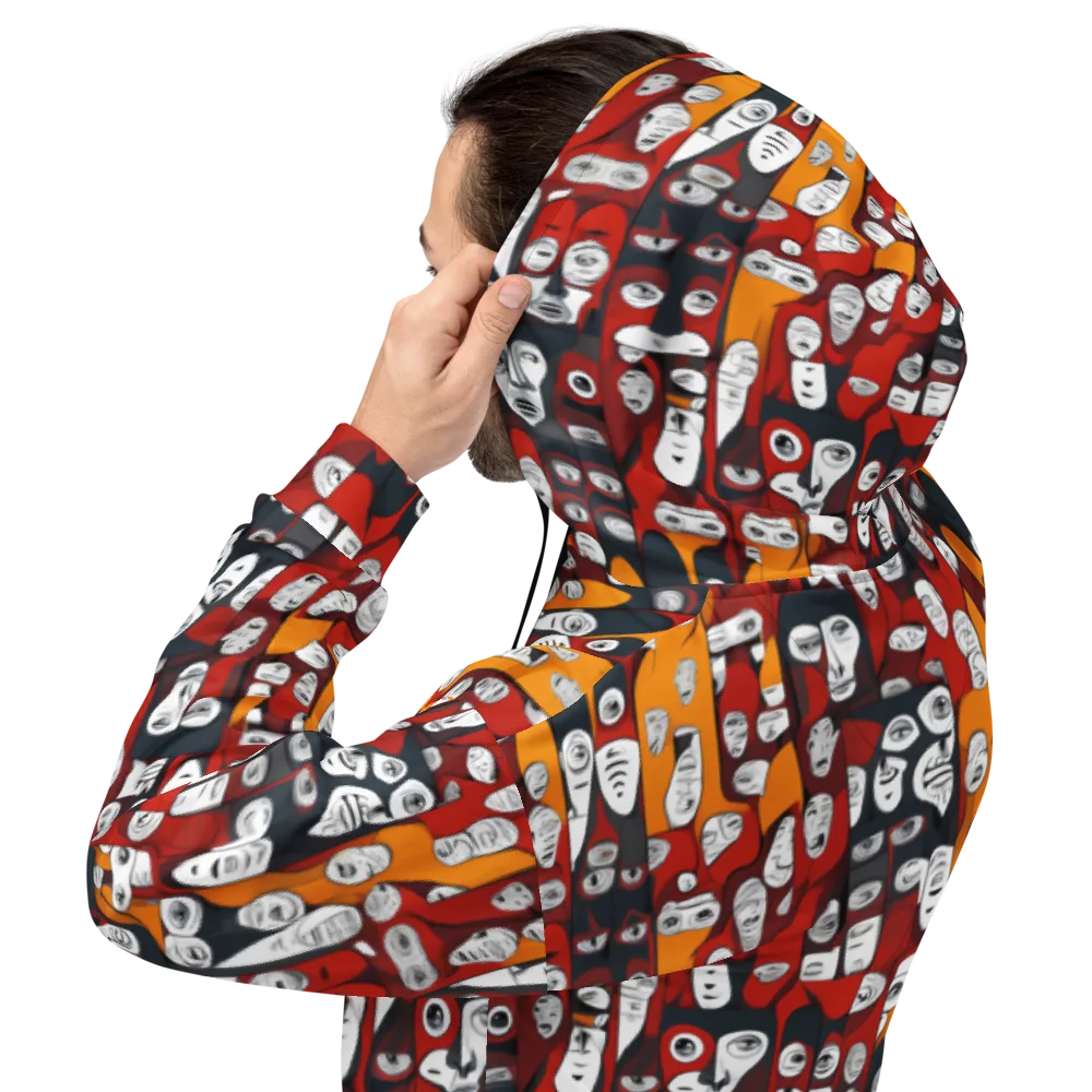 Crimson Visions on Hoodie — Back