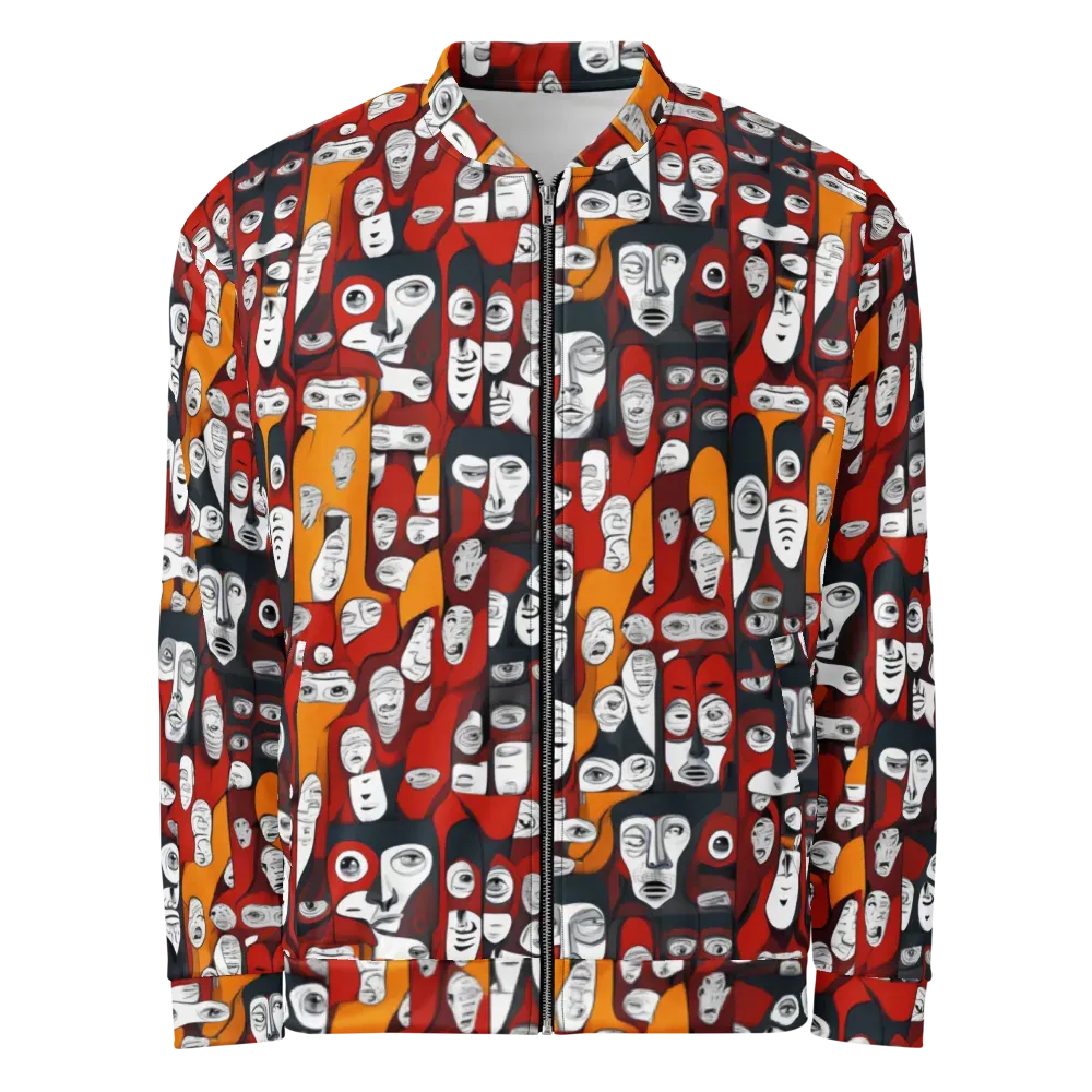 Crimson Visions on Bomber Jacket — Front