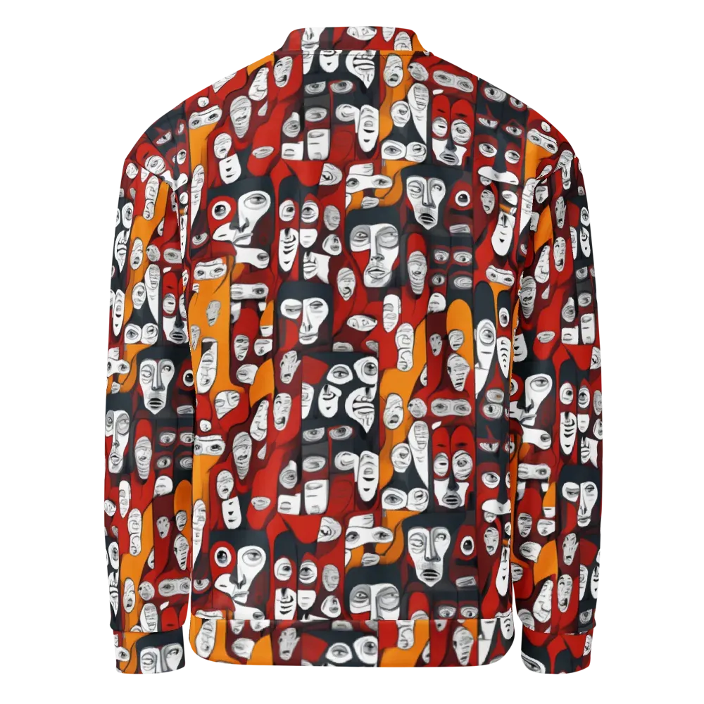 Crimson Visions on Bomber Jacket — Back
