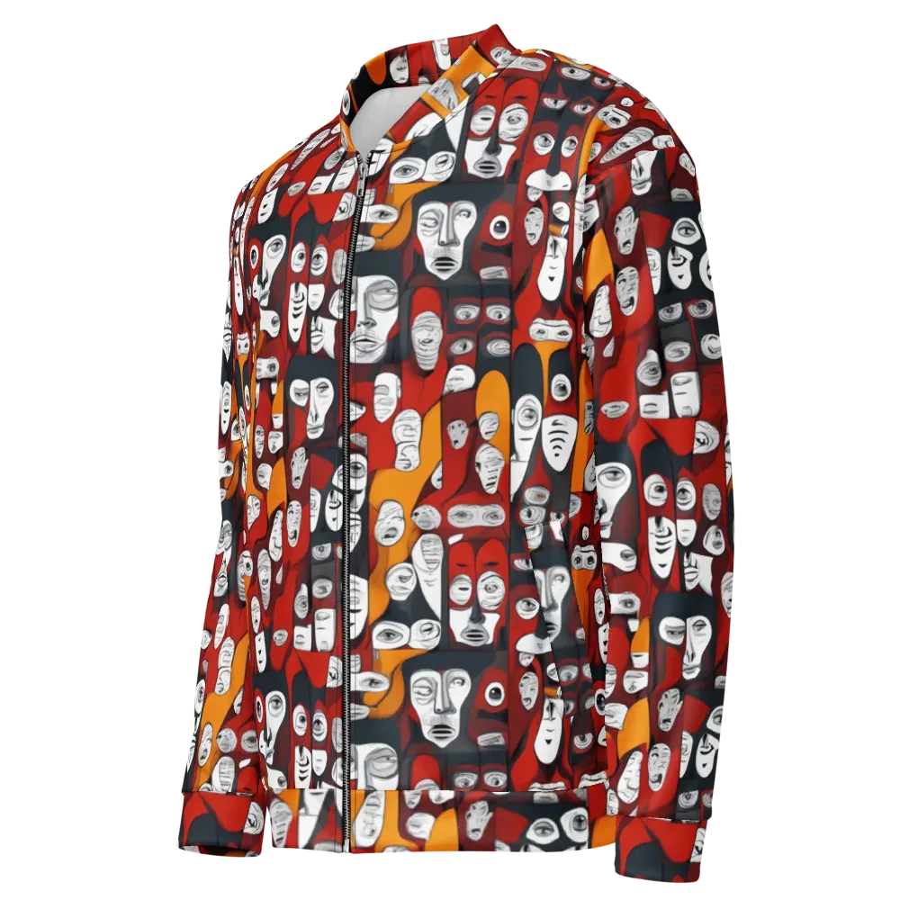 Crimson Visions on Bomber Jacket — Left Front