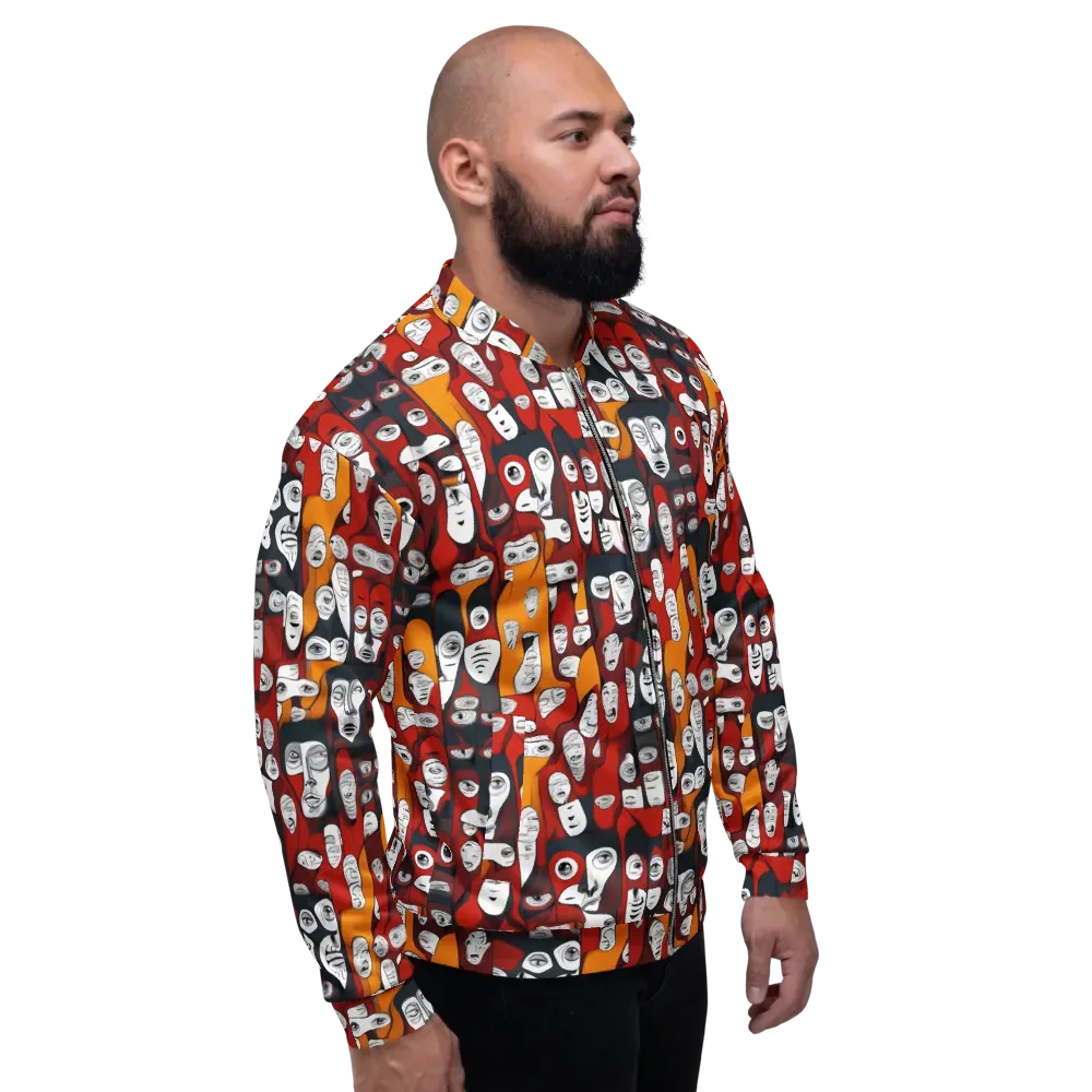 Crimson Visions on Bomber Jacket — Right