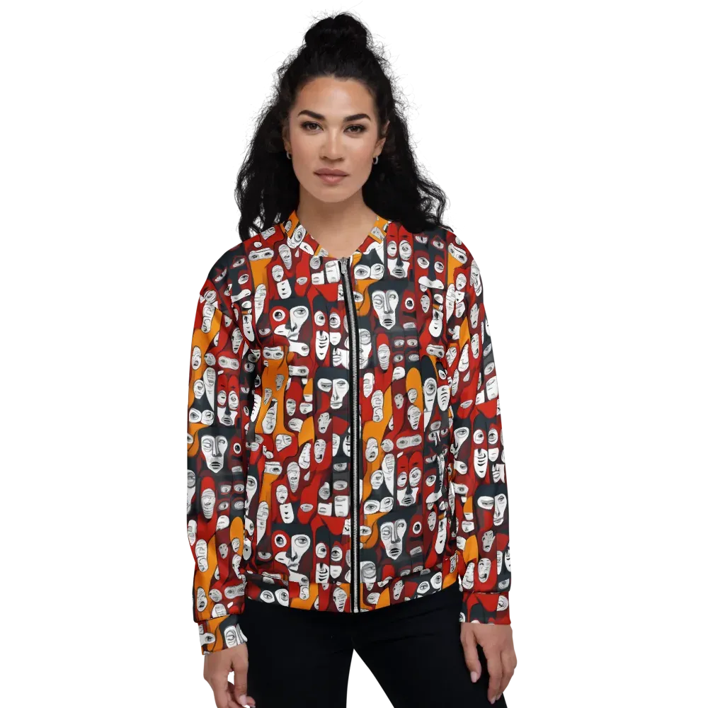 Crimson Visions on Bomber Jacket — Front