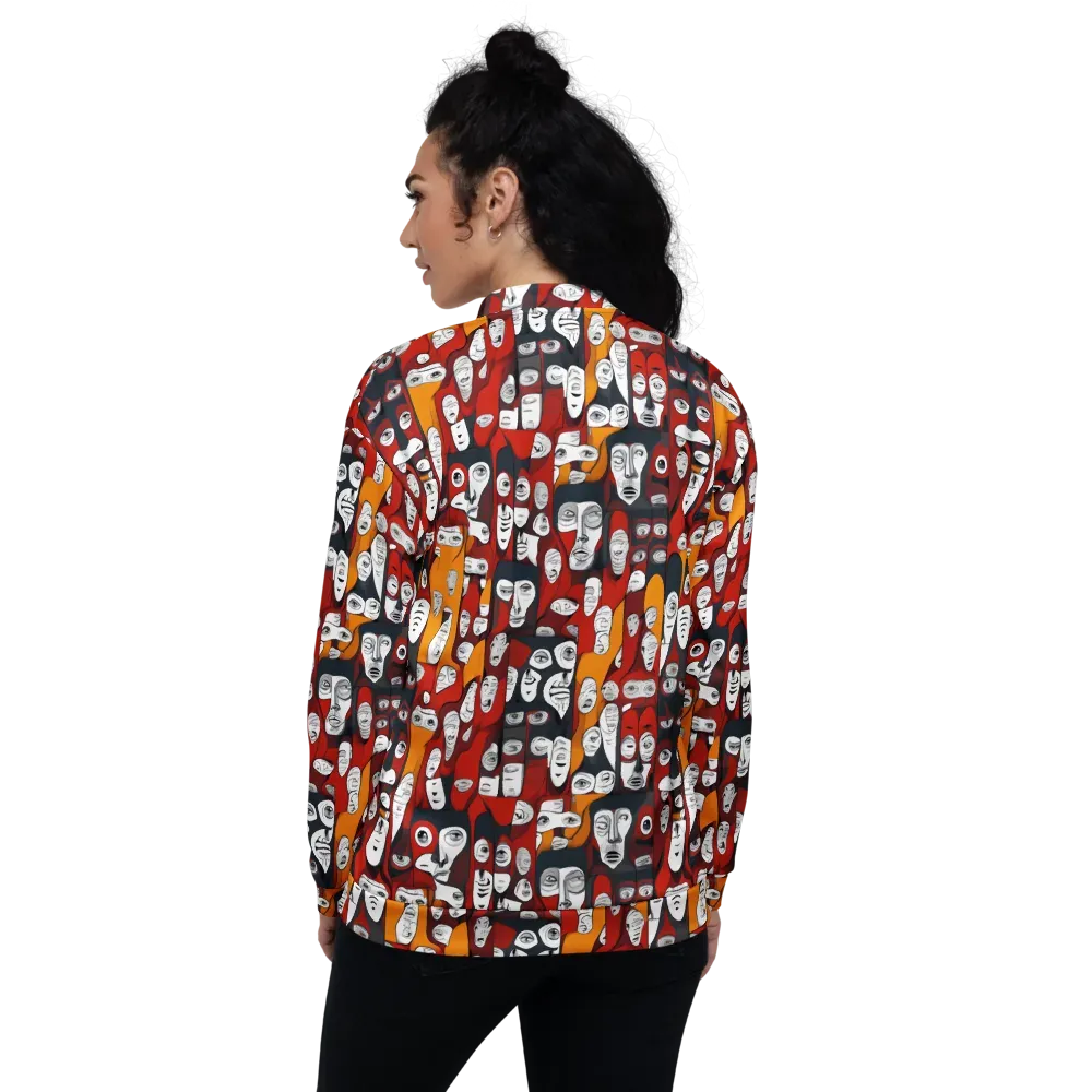 Crimson Visions on Bomber Jacket — Back