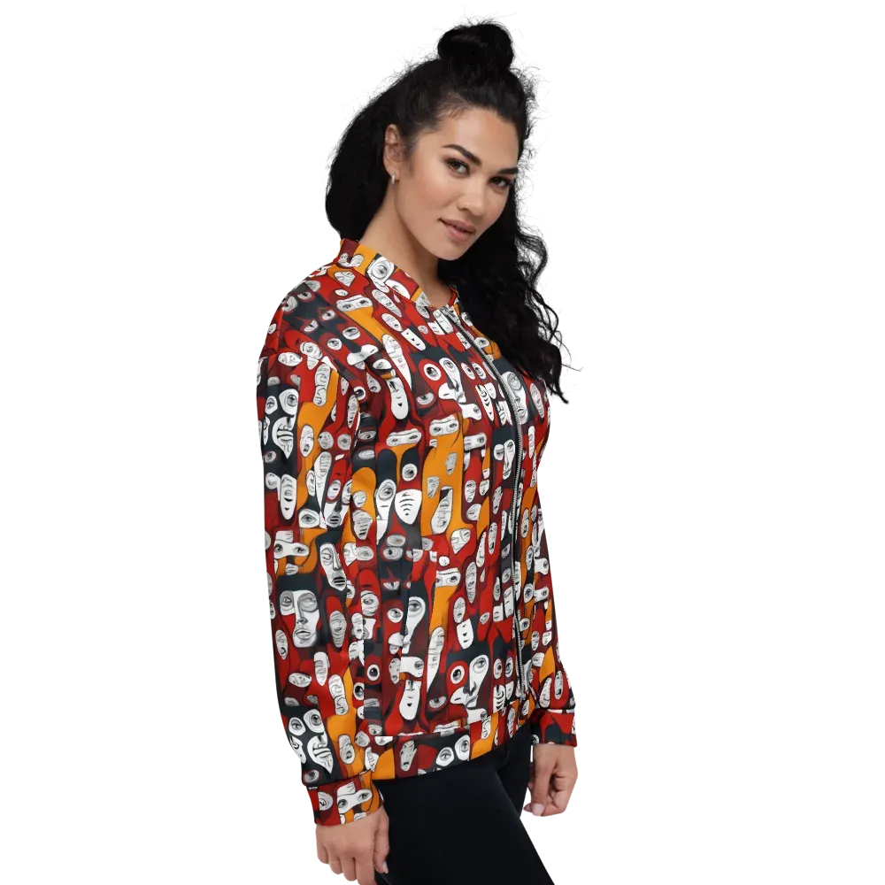 Crimson Visions on Bomber Jacket — Right