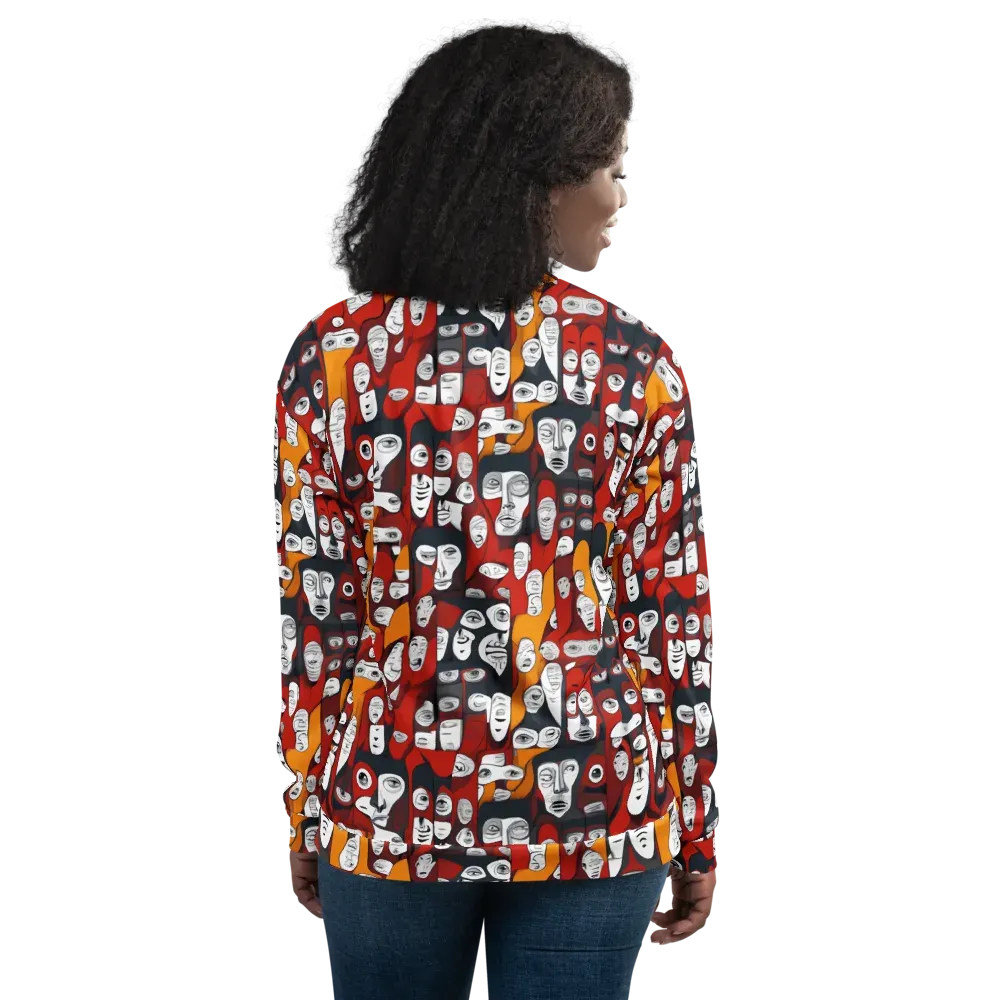 Crimson Visions on Bomber Jacket — Back