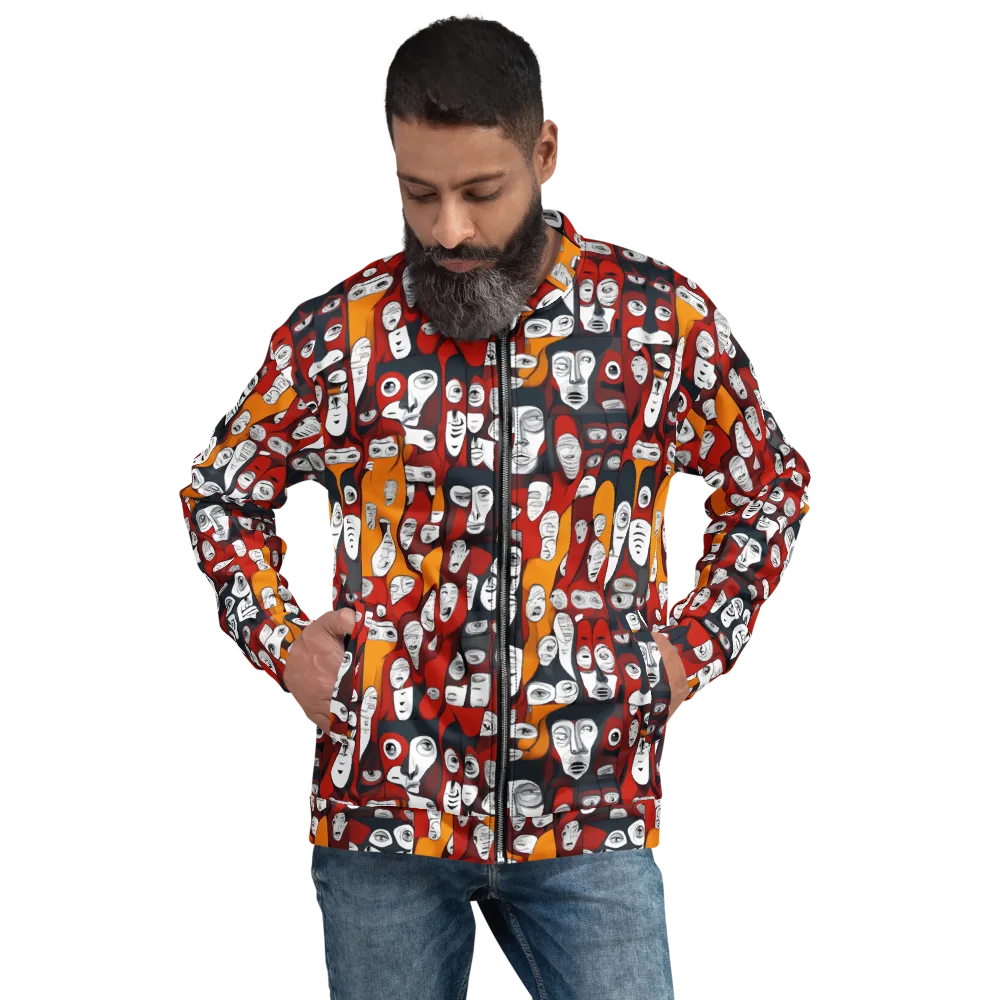 Crimson Visions on Bomber Jacket — Front