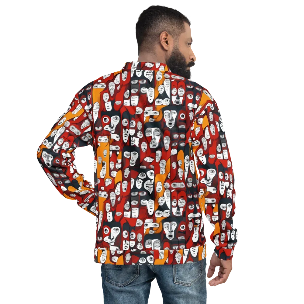 Crimson Visions on Bomber Jacket — Back
