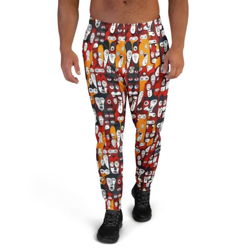 Crimson Visions on a Men's Joggers