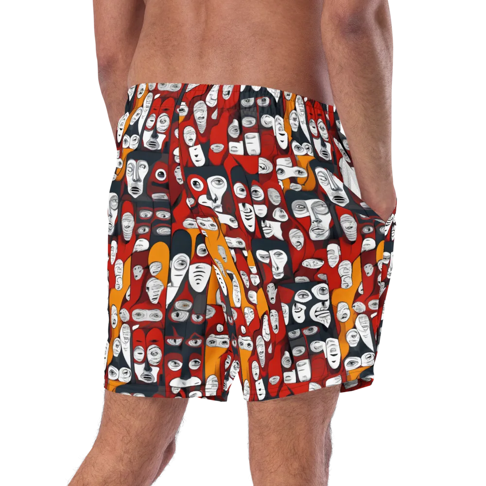 Crimson Visions on Swim Trunks — Right Back