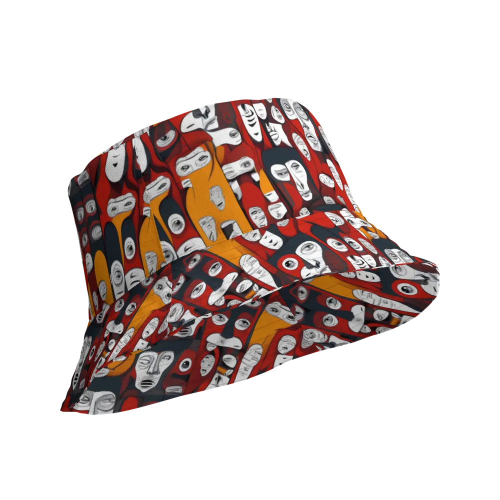 Crimson Visions on Reversible Bucket Hat — Product details Outside