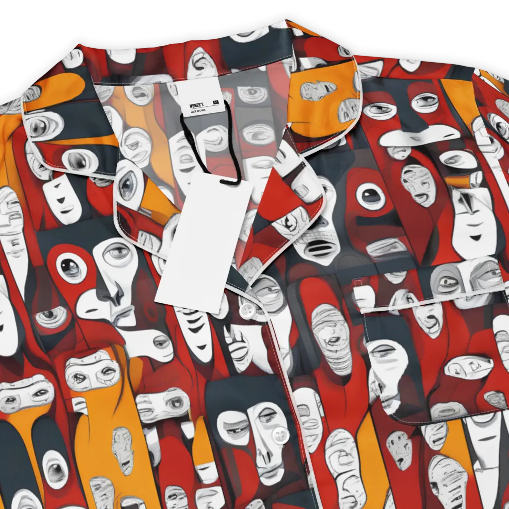 Crimson Visions on Women's Short Sleeve Pajama Top — Product details