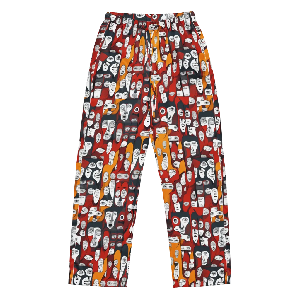 Crimson Visions on Women's Pajama Pants — Front