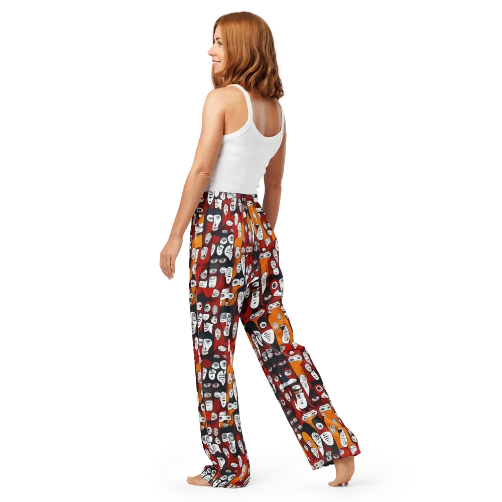 Crimson Visions on Women's Pajama Pants — Back