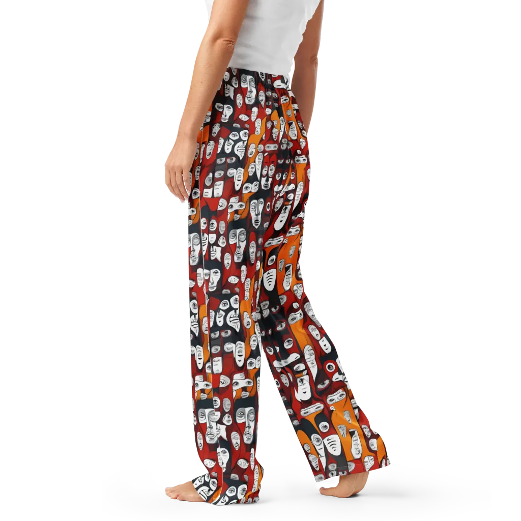 Crimson Visions on Women's Pajama Pants — Left
