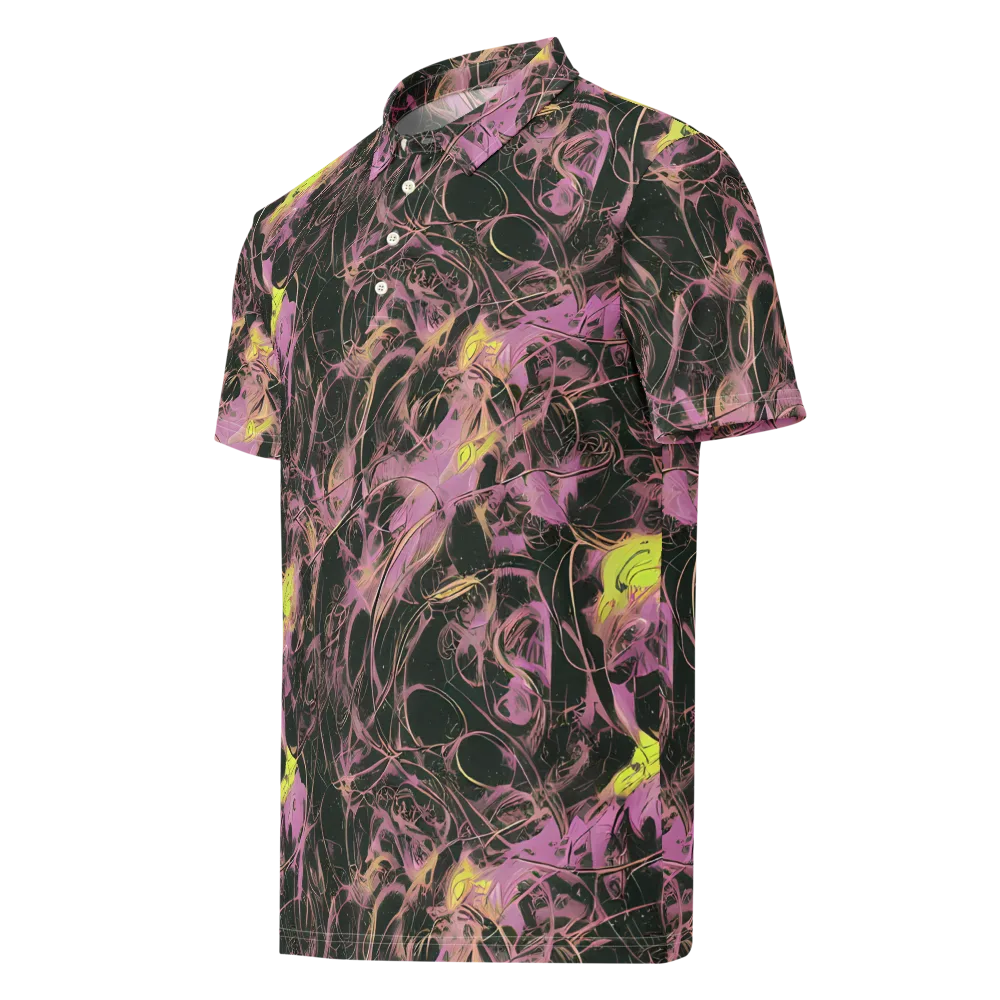 Orchid After Dark on Men's Slim Fit Polo Shirt — Left Front