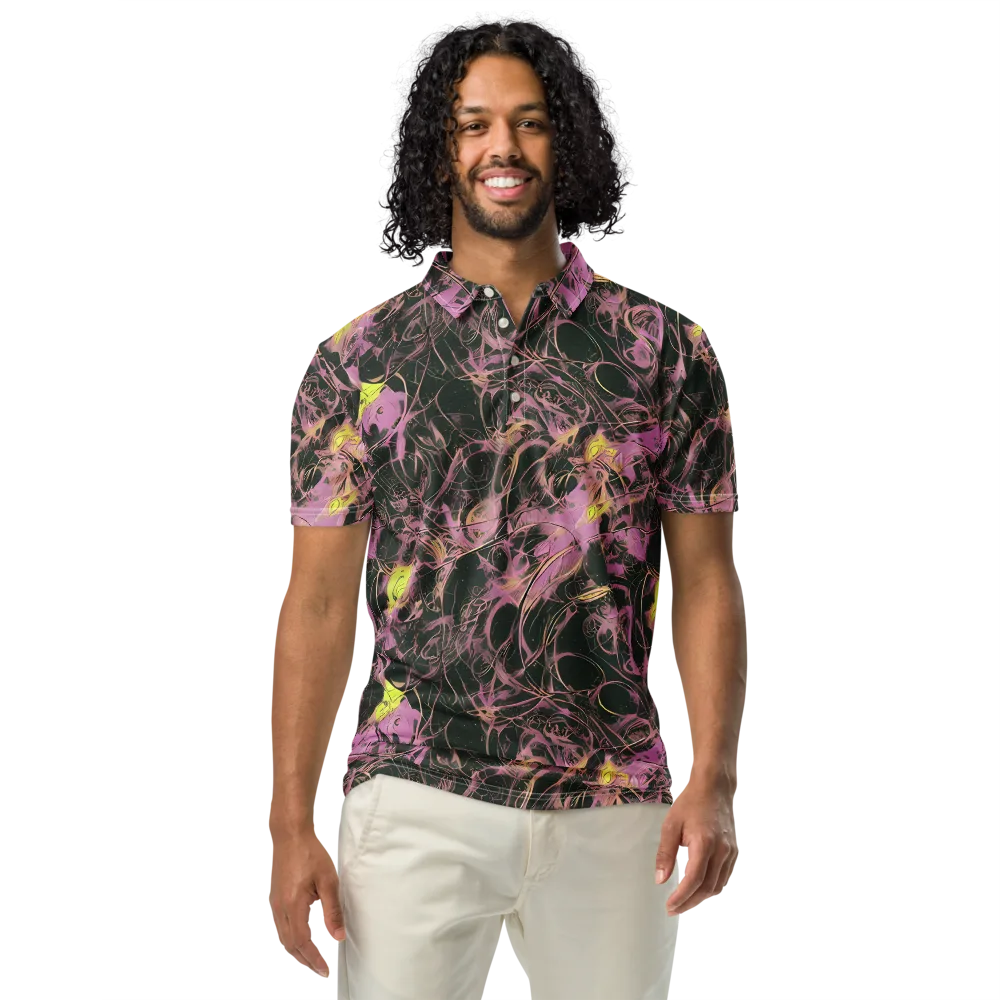 Orchid After Dark on Men's Slim Fit Polo Shirt — Front