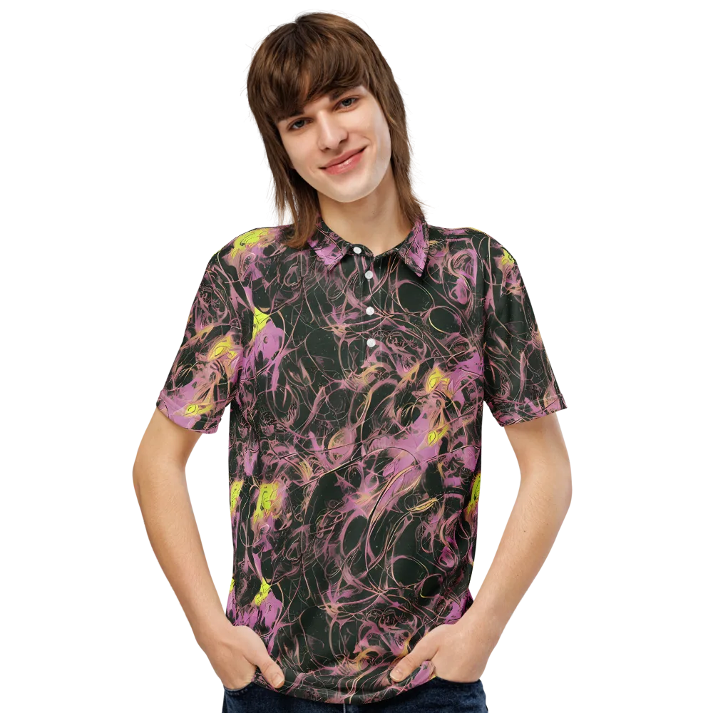 Orchid After Dark on Men's Slim Fit Polo Shirt — Front