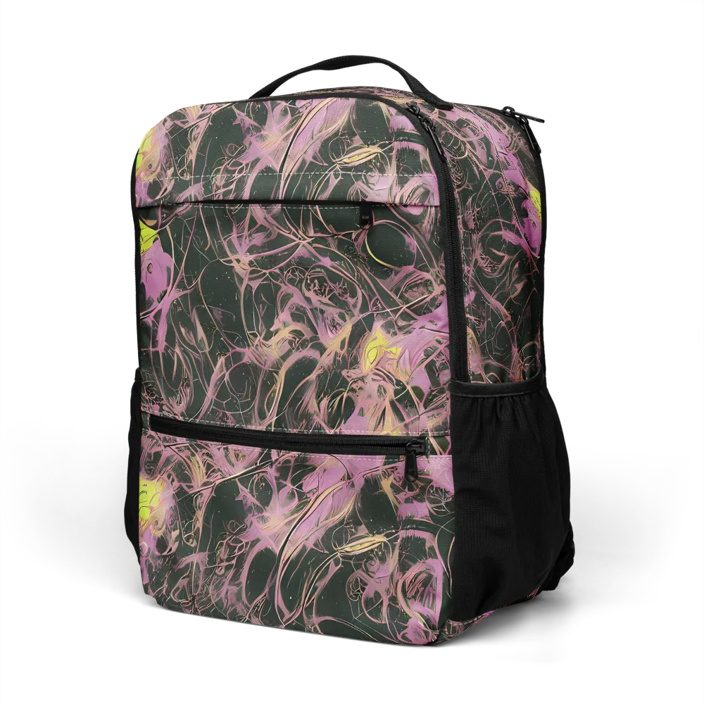 Orchid After Dark on Utility Backpack — Left Front