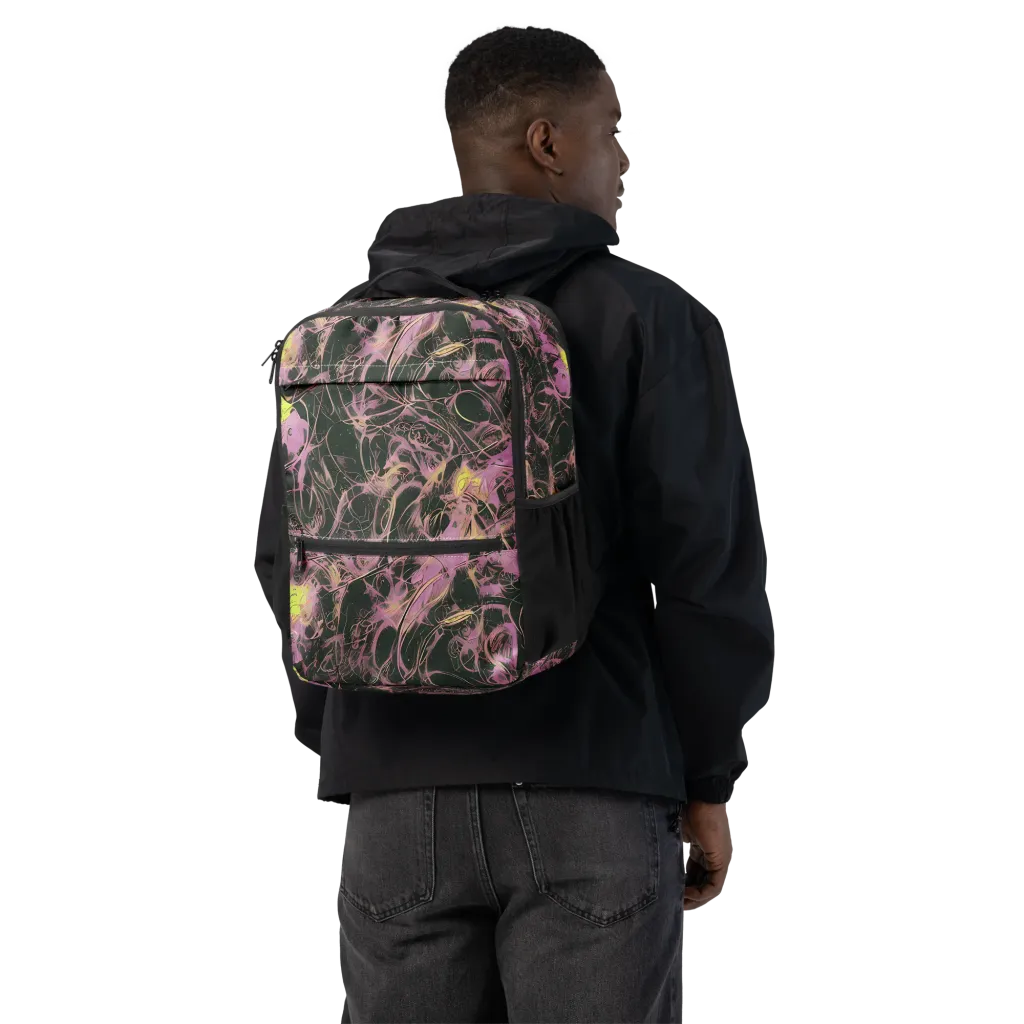 Orchid After Dark on Utility Backpack — Back