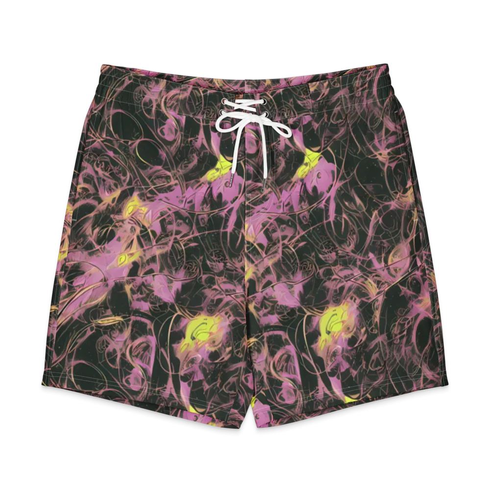 Orchid After Dark on Men's Board Shorts — Front