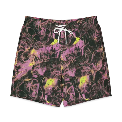 Orchid After Dark on a Men's Board Shorts