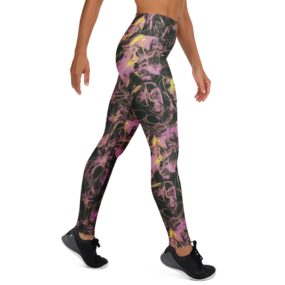 Orchid After Dark on Yoga Leggings — Right