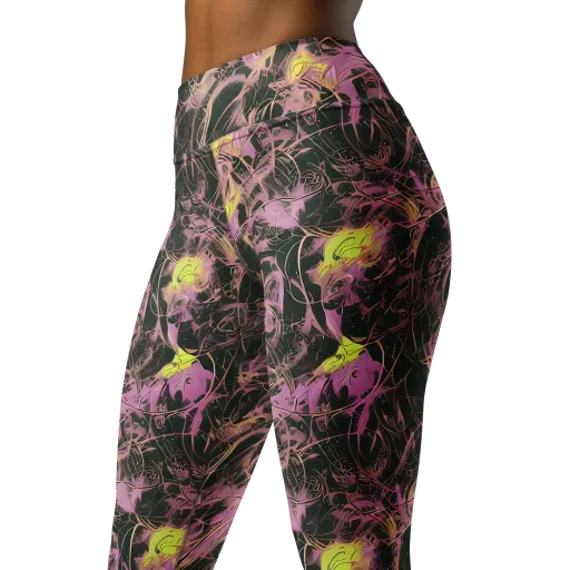 Orchid After Dark on a Yoga Leggings