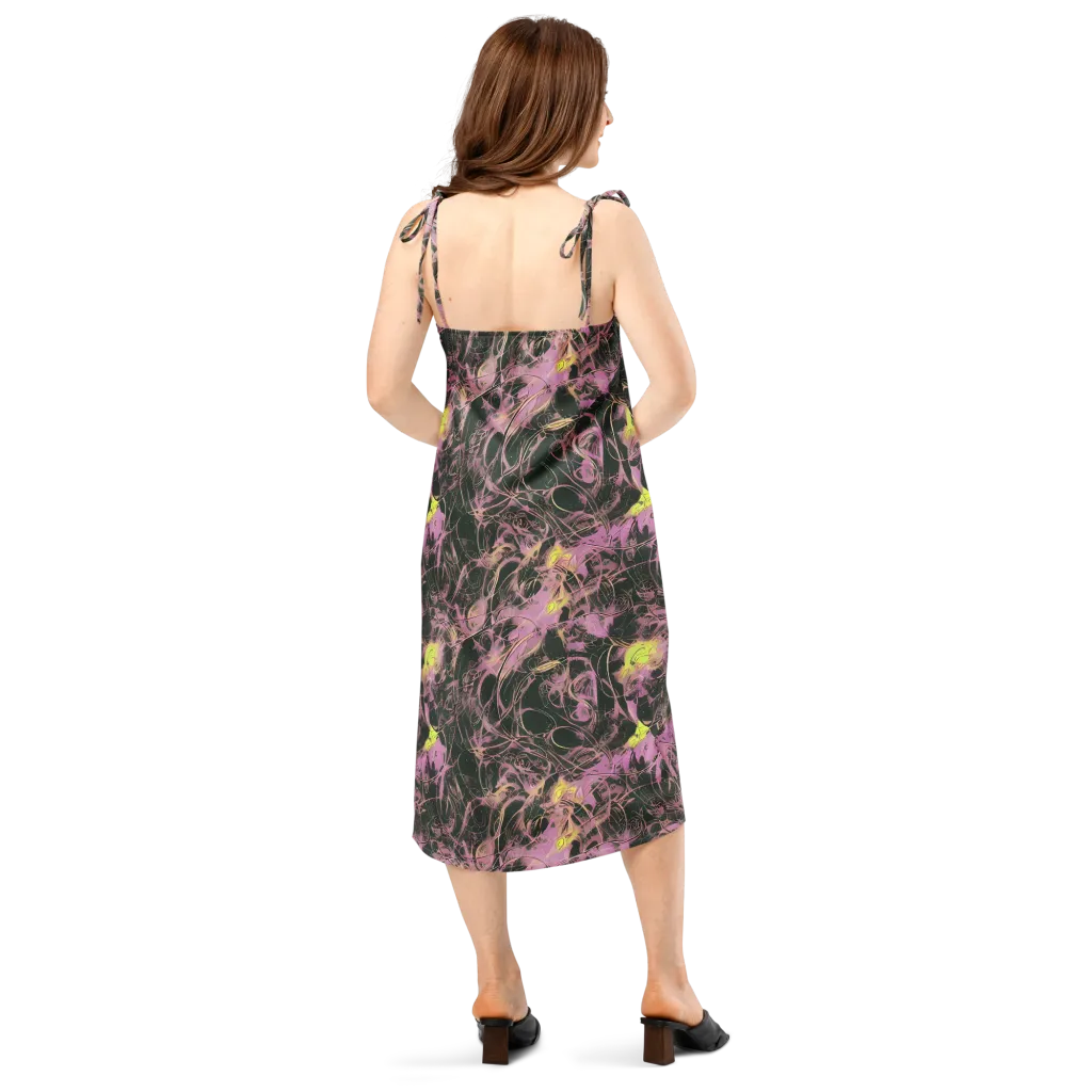 Orchid After Dark on Slip Dress — Back
